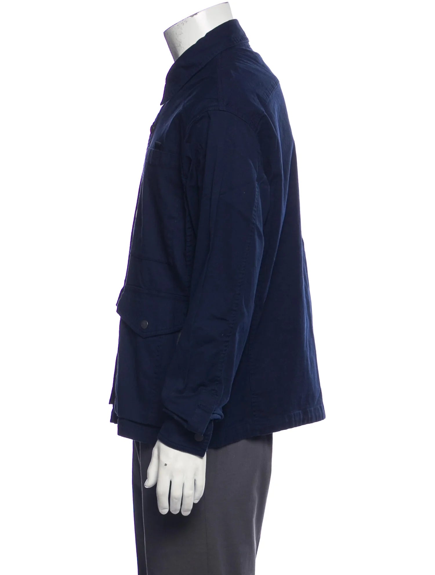 The RealReal,ATM, ATM Navy Snap Front Utility Jacket, Blue, Small-47-TagS
