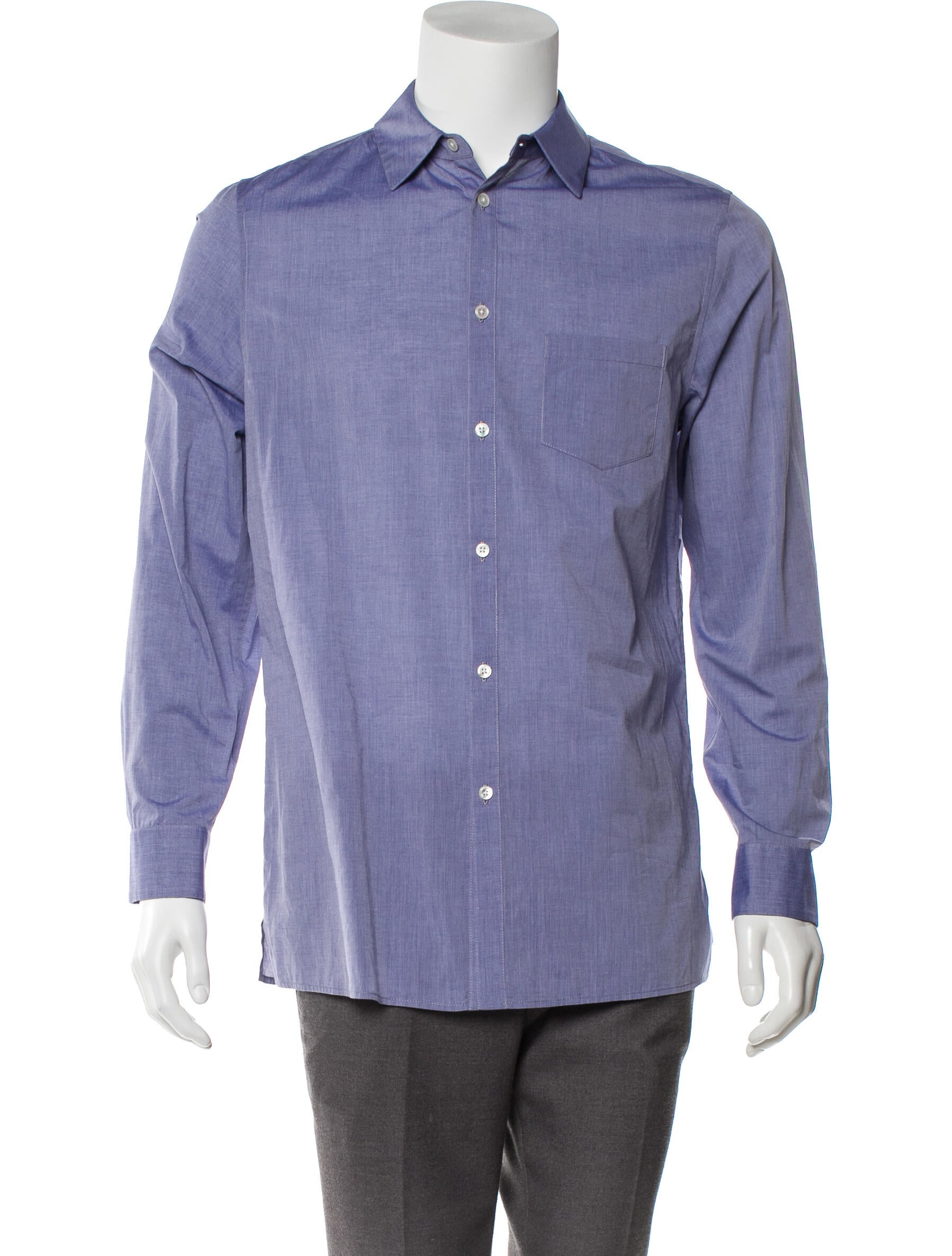 The RealReal,Adam Lippes, Adam Lippes Blue Button Up Shirt, Blue, Large-46-TagL