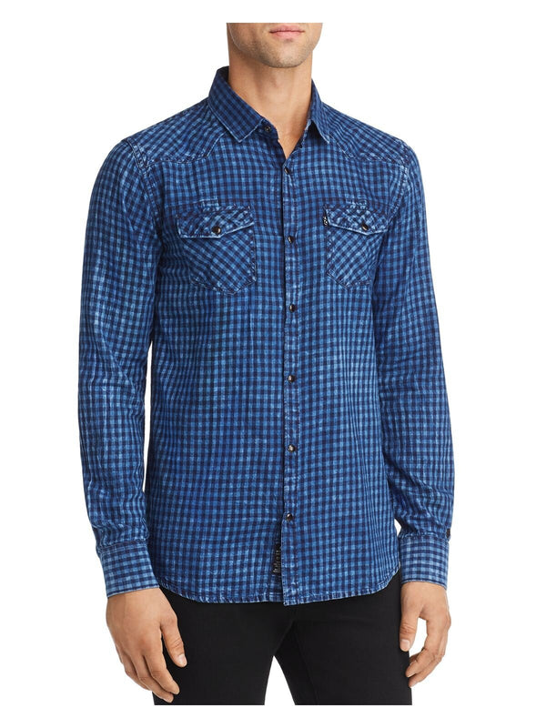 Noize Blue Gingham Button-up Shirt