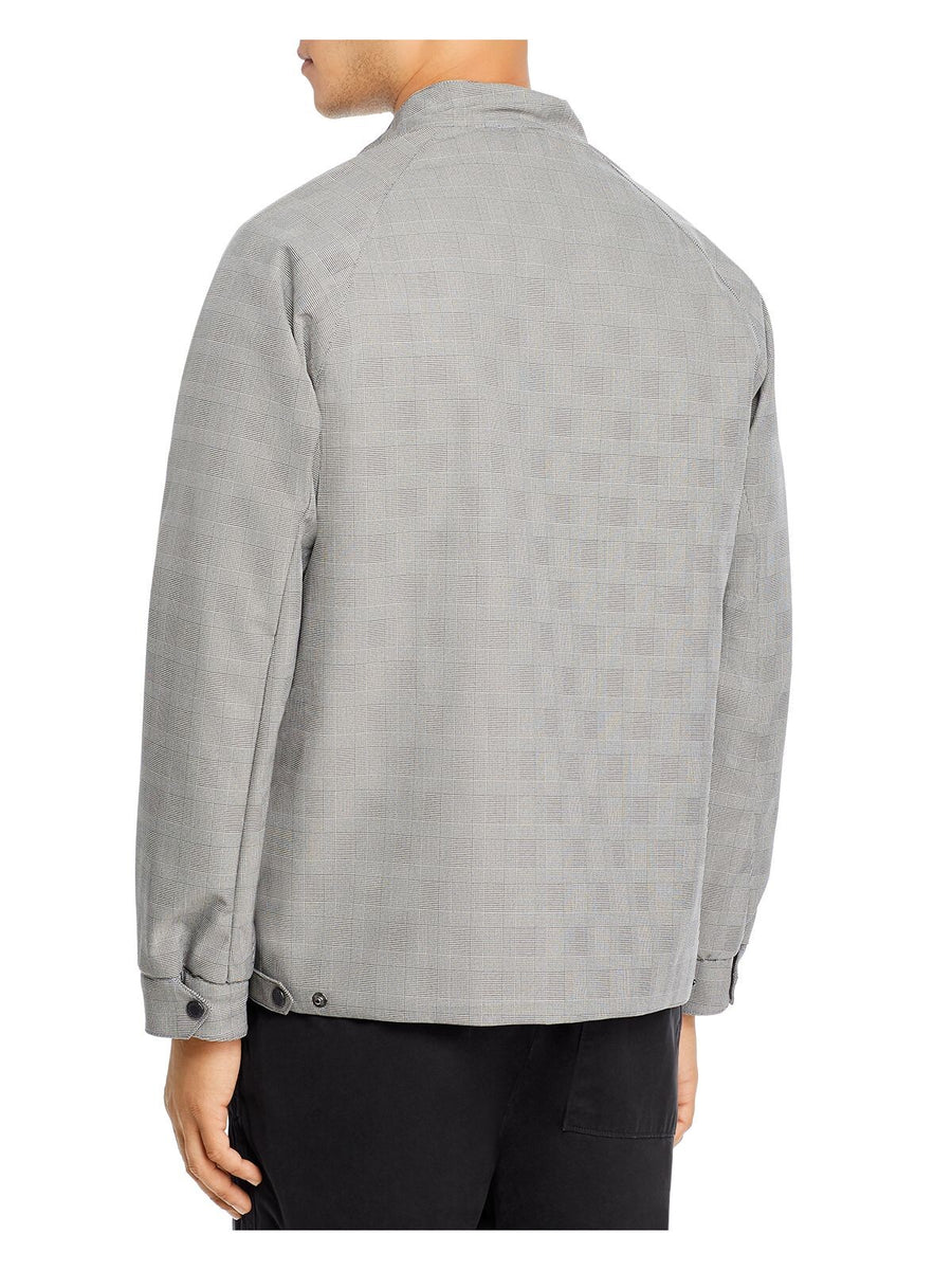 Bobbi + Bricka, BARBOUR Grey Houndstooth Zip Up Jacket, Grey, Large-48-TagL