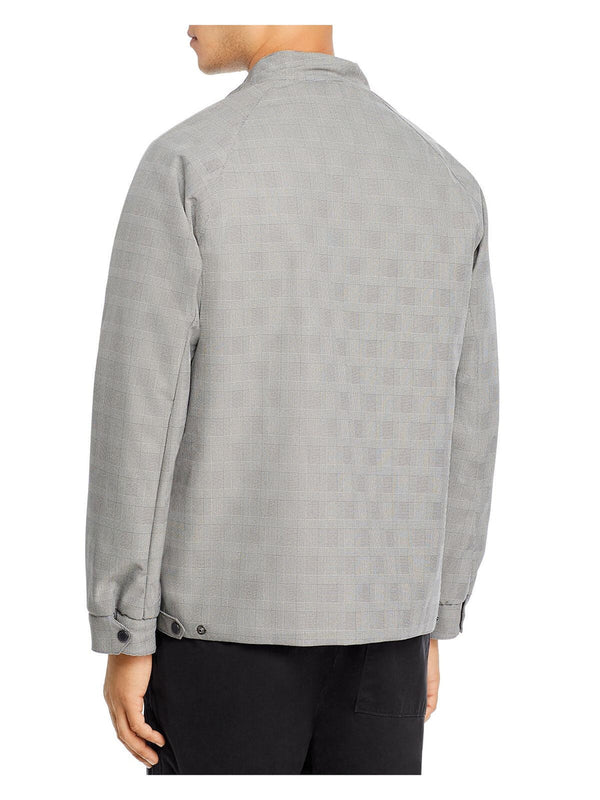 BARBOUR Gray Houndstooth Zip Up Jacket