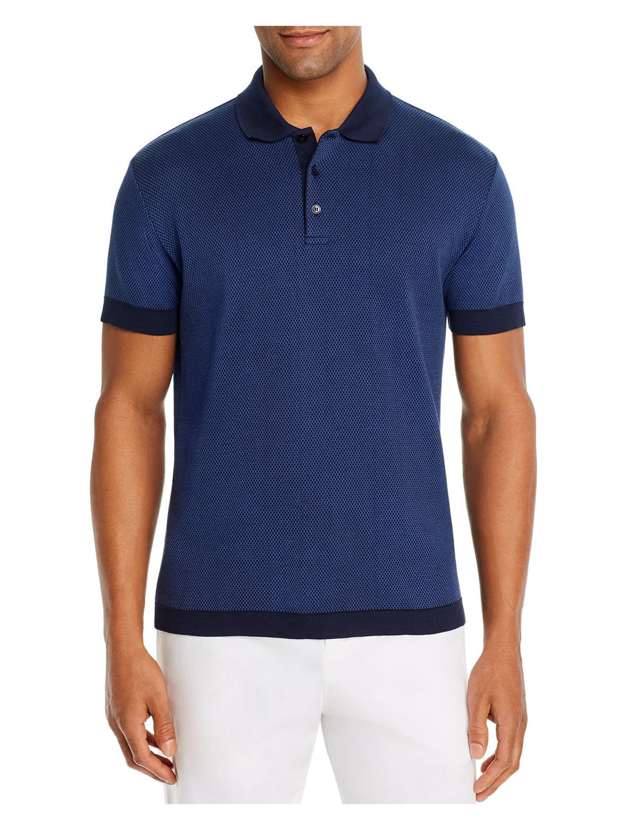 Bobbi + Bricka,Dylan Gray, Dylan Gray Navy Short Sleeve Polo, Blue, Medium-41-TagL