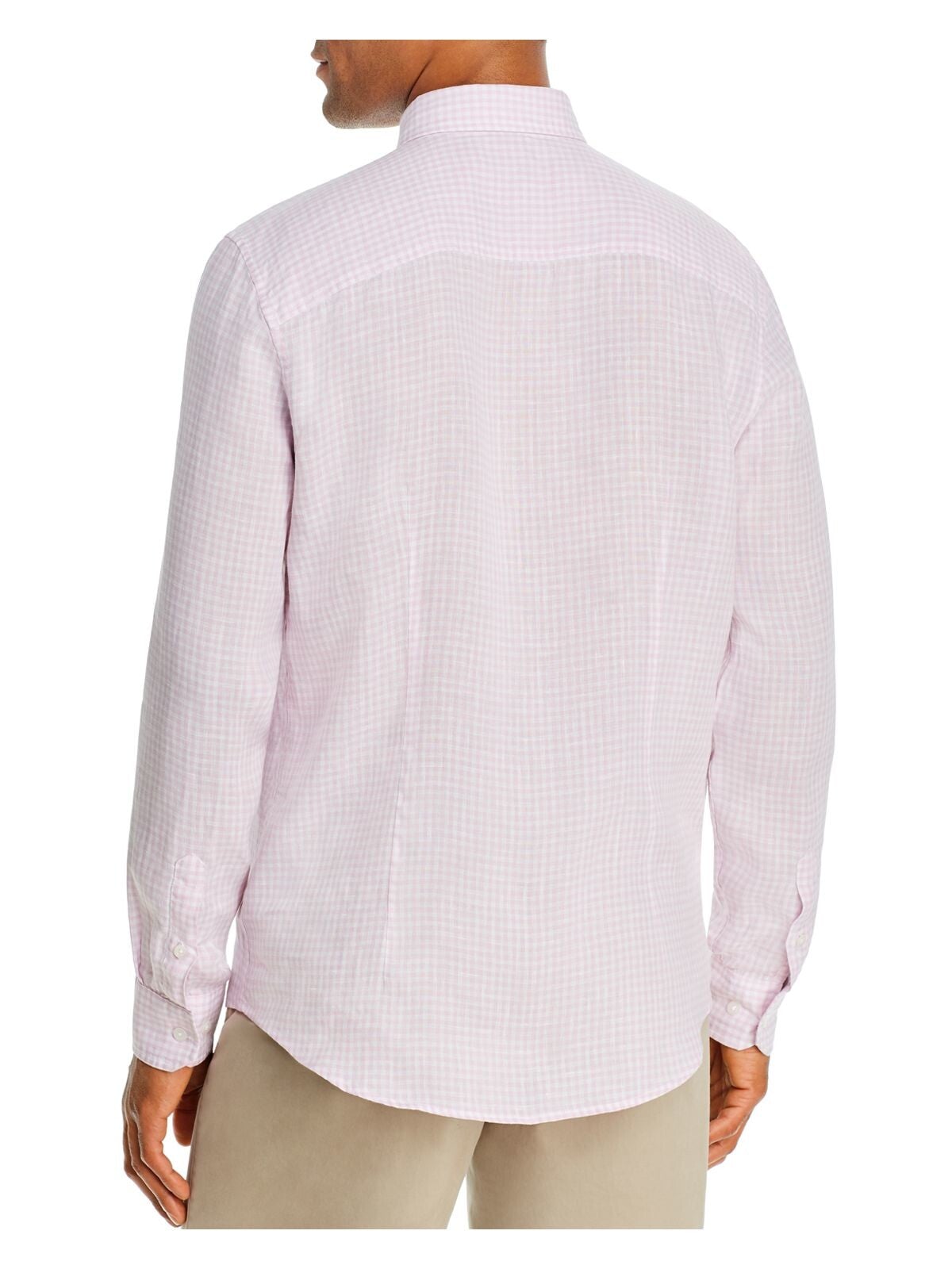 Bobbi + Bricka, The Mens Store Pink Check Button-up Shirt, Pink, Medium-42-TagM