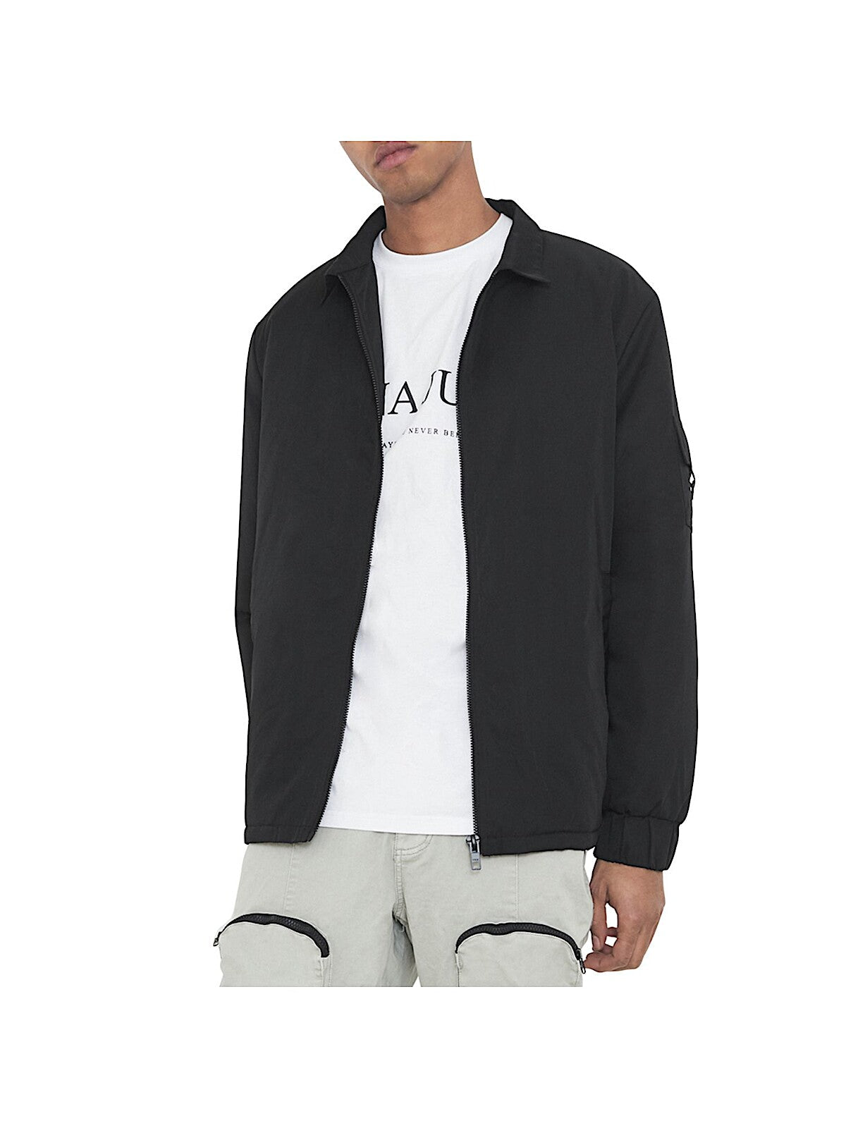 Bobbi + Bricka, Nana Judy Black Zip Up Jacket, Black, Large-48-TagL