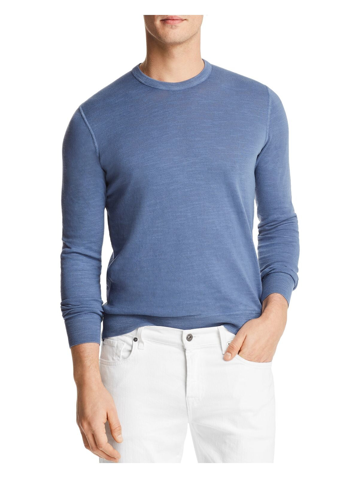 Bobbi + Bricka,The Mens Store, The Mens Store Blue Crewneck Sweater, Blue, Small-39-TagS