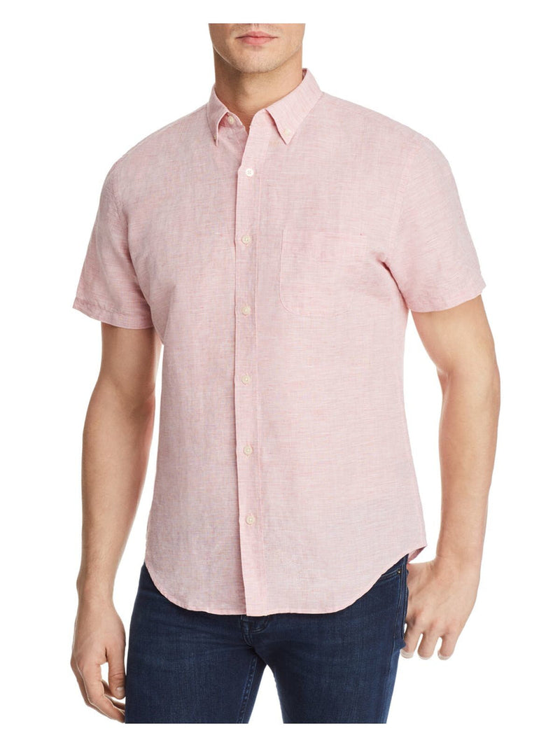 The Mens Store Pink Short Sleeve Button Up Shirt