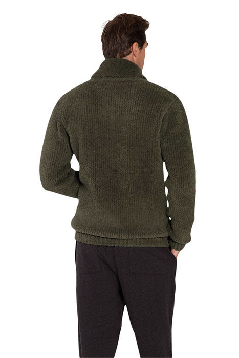 Otrium,Barefoot Dreams, Barefoot Dreams Dark Brown Cozychic Lite Shawl Collar Pullover, Brown, Medium-45-TagM