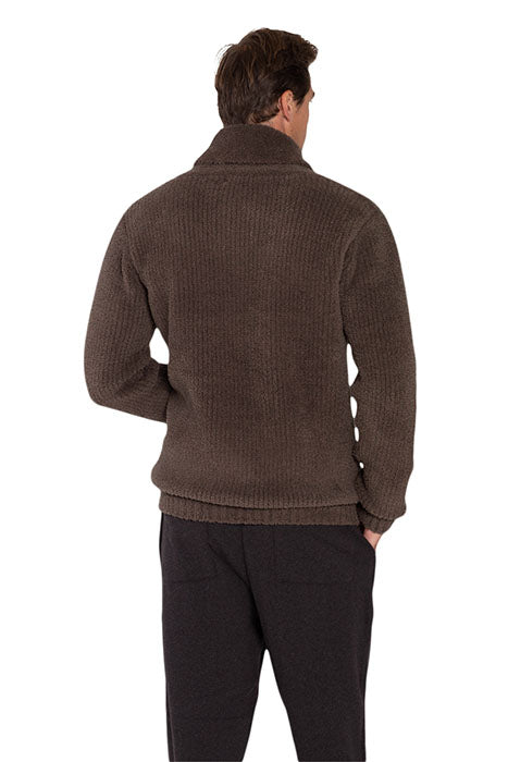Otrium,Barefoot Dreams, Barefoot Dreams Dark Brown Cozychic Lite Shawl Collar Pullover, Brown, Extra Large-46-TagXL