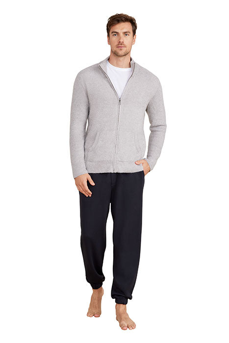 Otrium,Barefoot Dreams, Barefoot Dreams Light Grey Cozychic Lite Zip Front Jacket, Grey, Medium-42-TagM