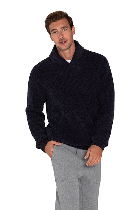 Otrium,Barefoot Dreams, Barefoot Dreams Navy Cozychic Lite Shawl Collar Pullover, Blue, Extra Large-46-TagXL