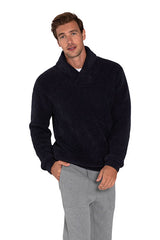 Barefoot Dreams Navy Cozychic Lite Shawl Collar Pullover