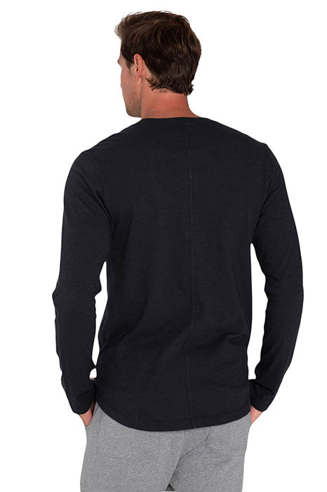 Otrium,Barefoot Dreams, Barefoot Dreams Charcoal Grey Longsleeve Henley, Grey, Extra Extra Large-48-TagXXL