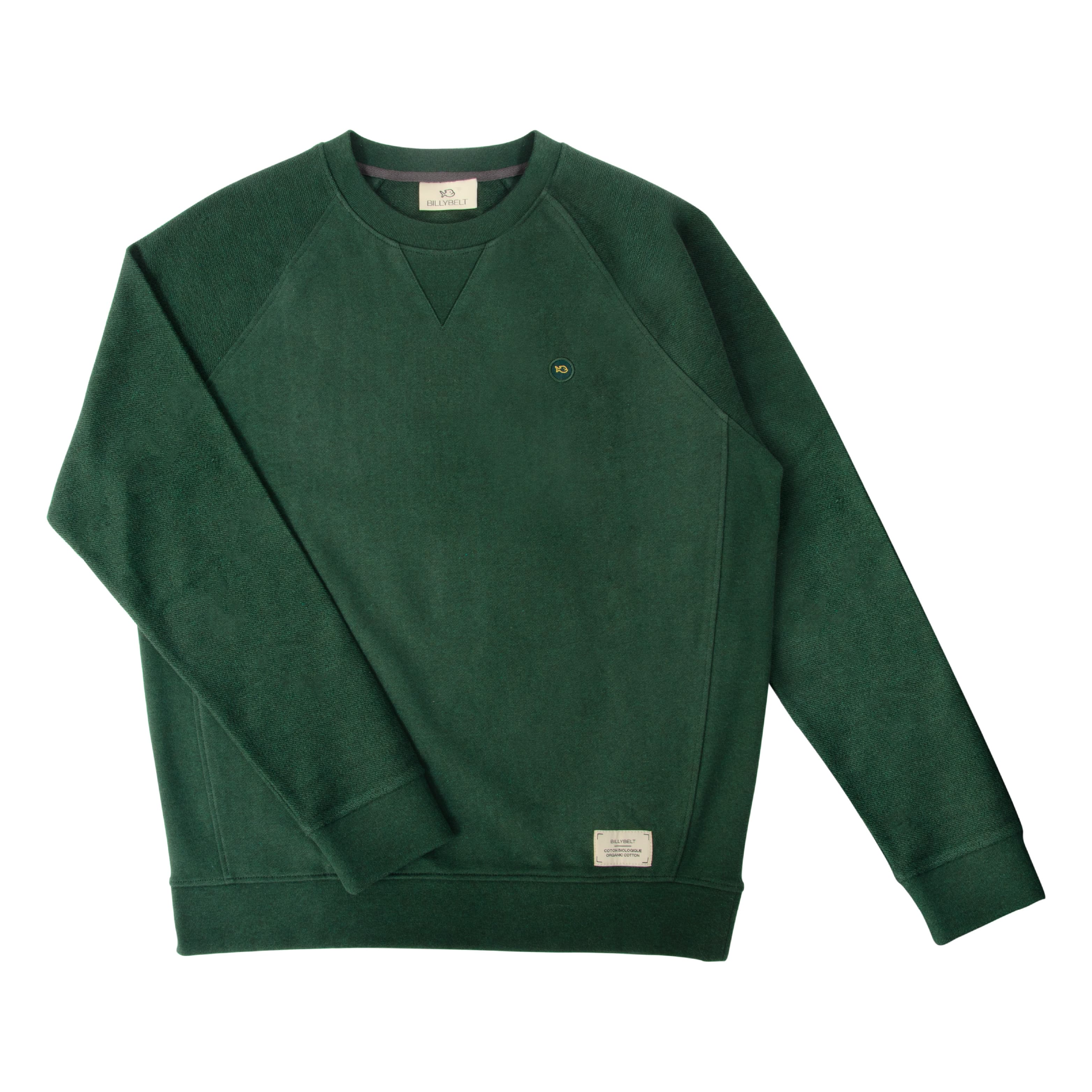 Faire,Billy Belt, Billy Belt Dark Green Crewneck Sweatshirt, Green, Large-45-TagL