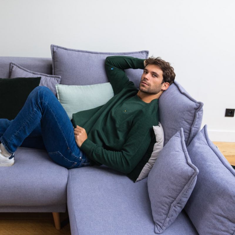 Faire,Billy Belt, Billy Belt Dark Green Crewneck Sweatshirt, Green, Extra Large-49-TagXXLExtra Large-46-TagXLLarge-45-TagLMedium-42-TagM