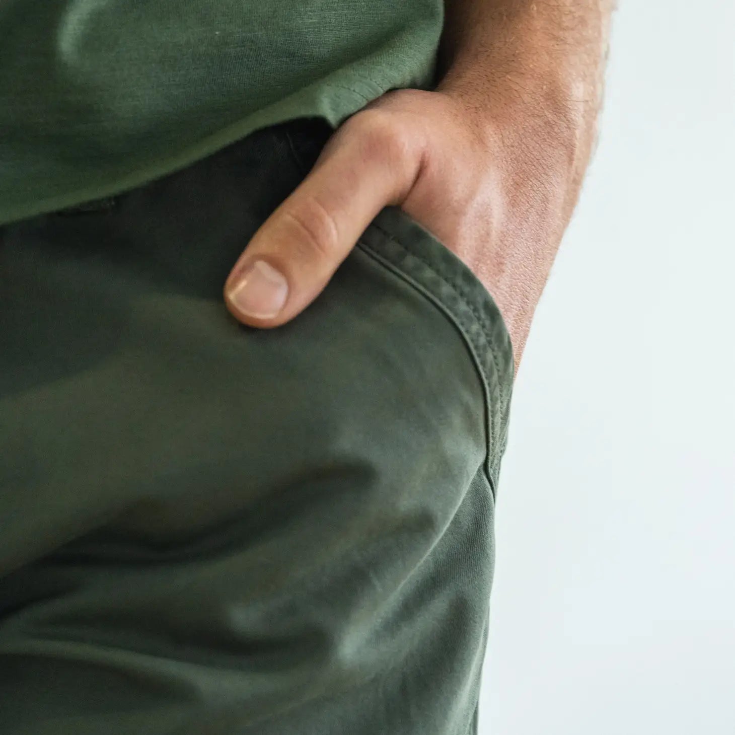 Faire,Billy Belt, Billy Belt Olive Green Bermuda Shorts, Green, 34W-8.5L-Tag44