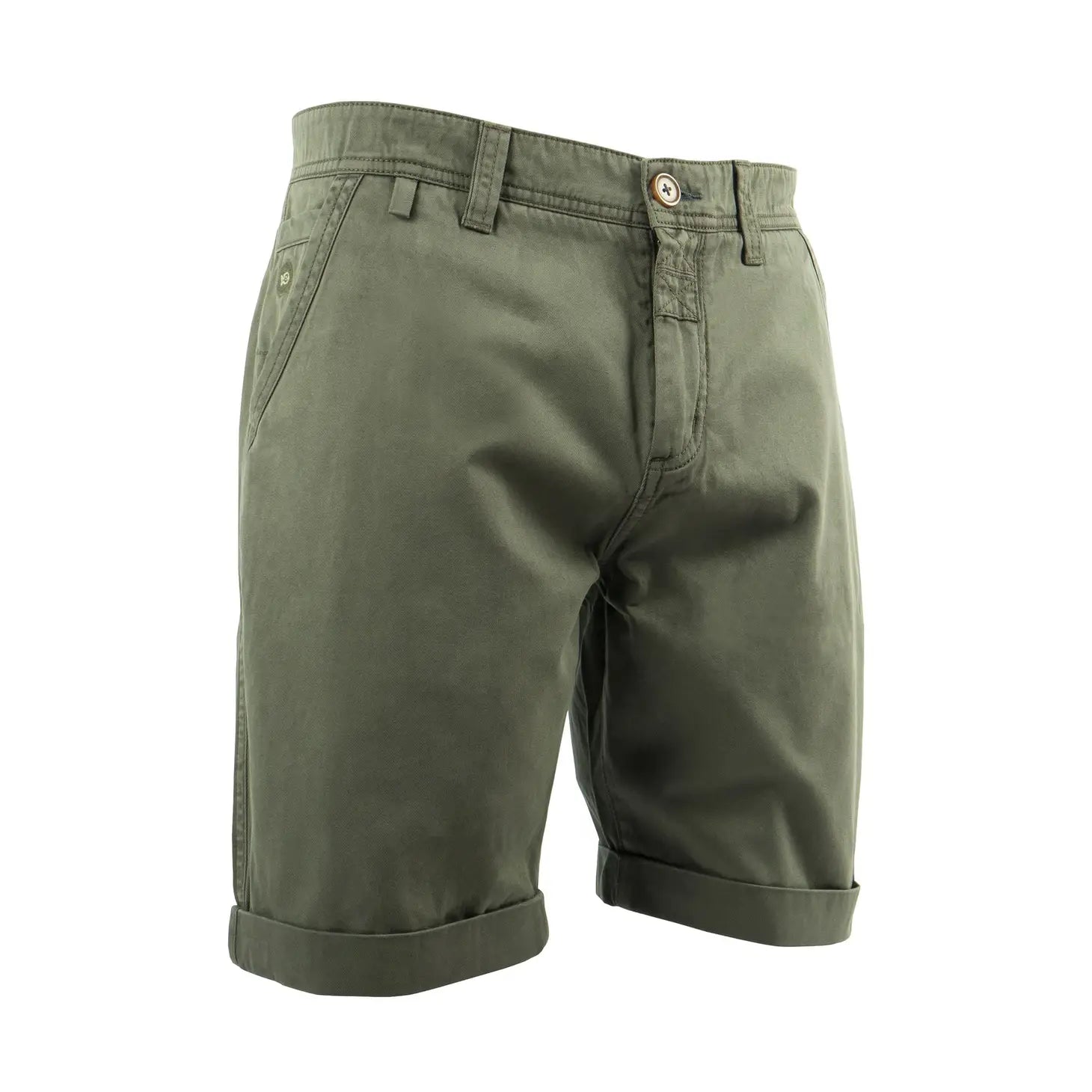 Faire,Billy Belt, Billy Belt Olive Green Bermuda Shorts, Green, 34W-8.5L-Tag44