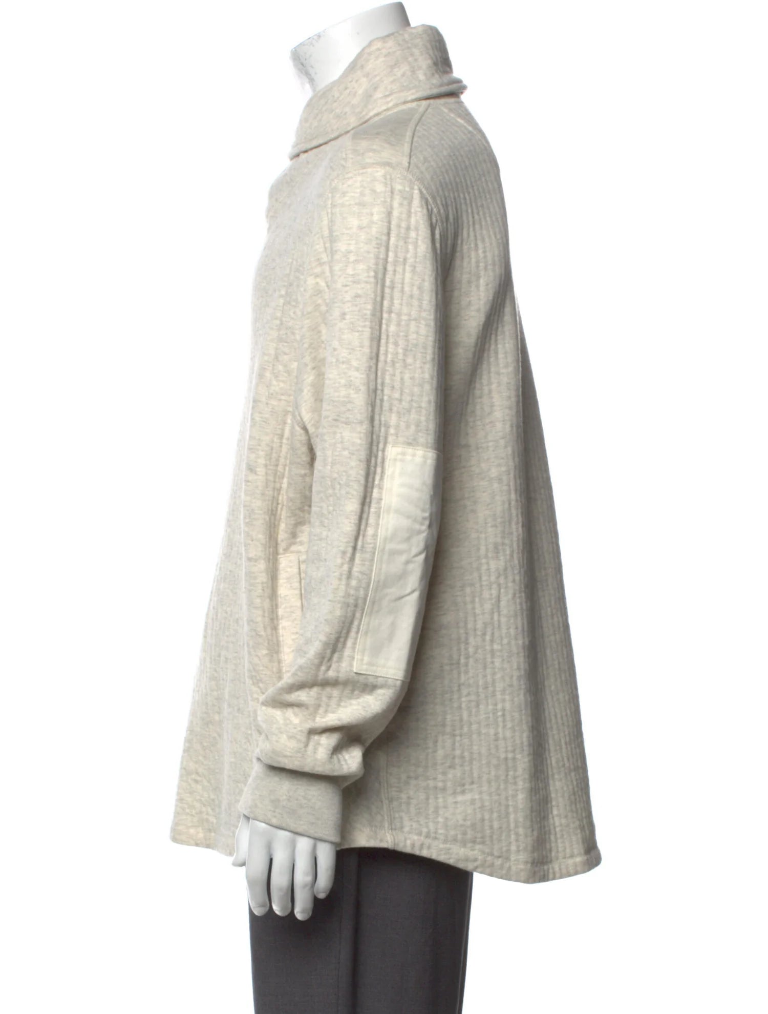 The RealReal,Billy Reid, Billy Reid Heather Cream Shawl Collar Pullover Sweater, Cream, Large-45-TagL