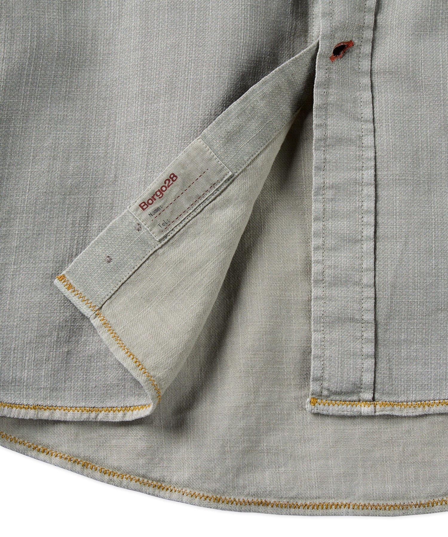 Brand Partner,Borgo28, Borgo28 Pastel Green Garment Washed Long Sleeve Button Up with Chest Pocket, Green, Large-47-TagL