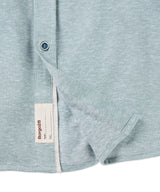 Borgo28 Pastel Green Knit Linen Blend Shortsleeve Button Up Shirt