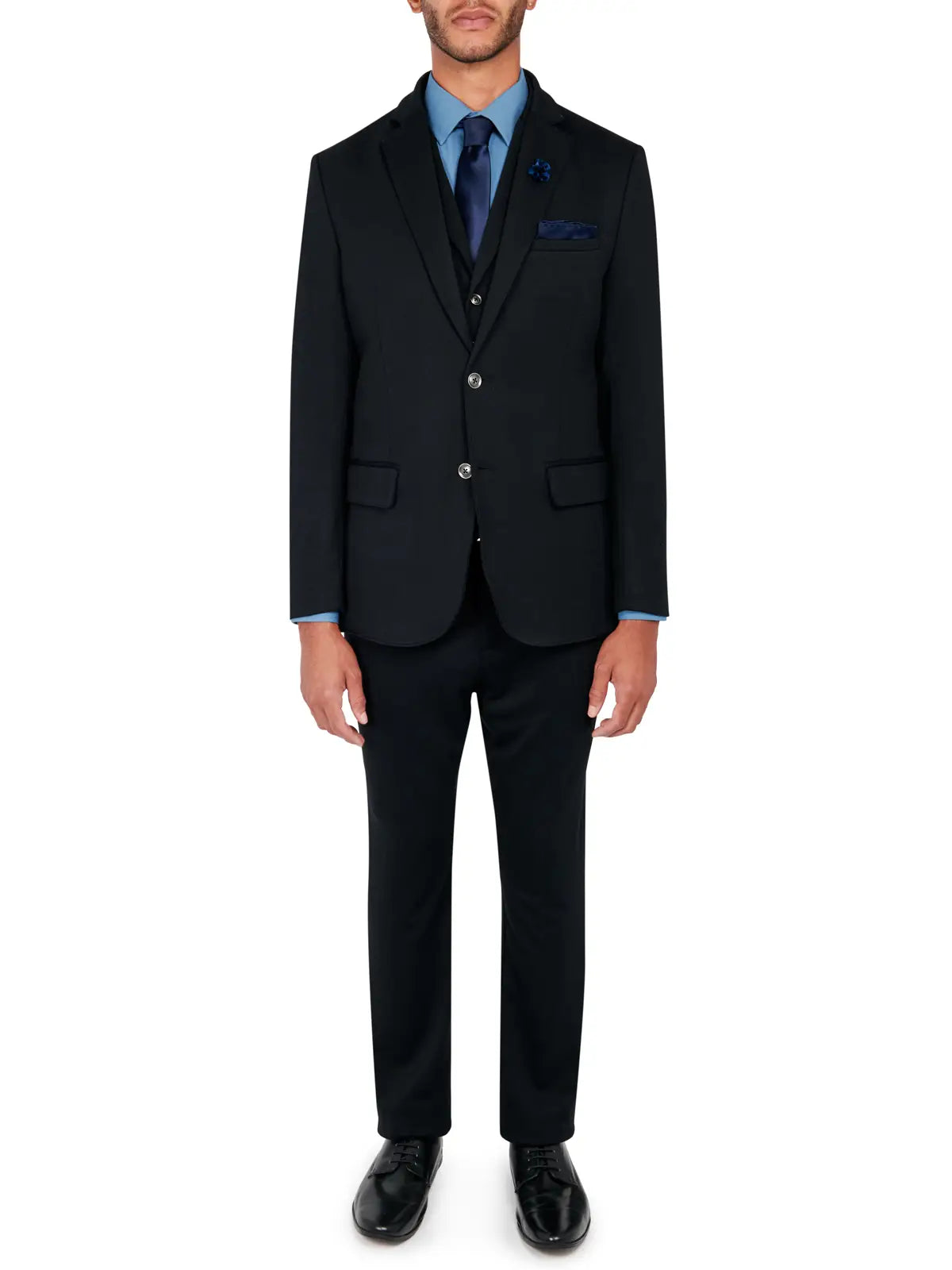 Faire,Brooklyn Brigade, Brooklyn Brigade Black Knit Blazer, Black, Extra Large-46-TagXL