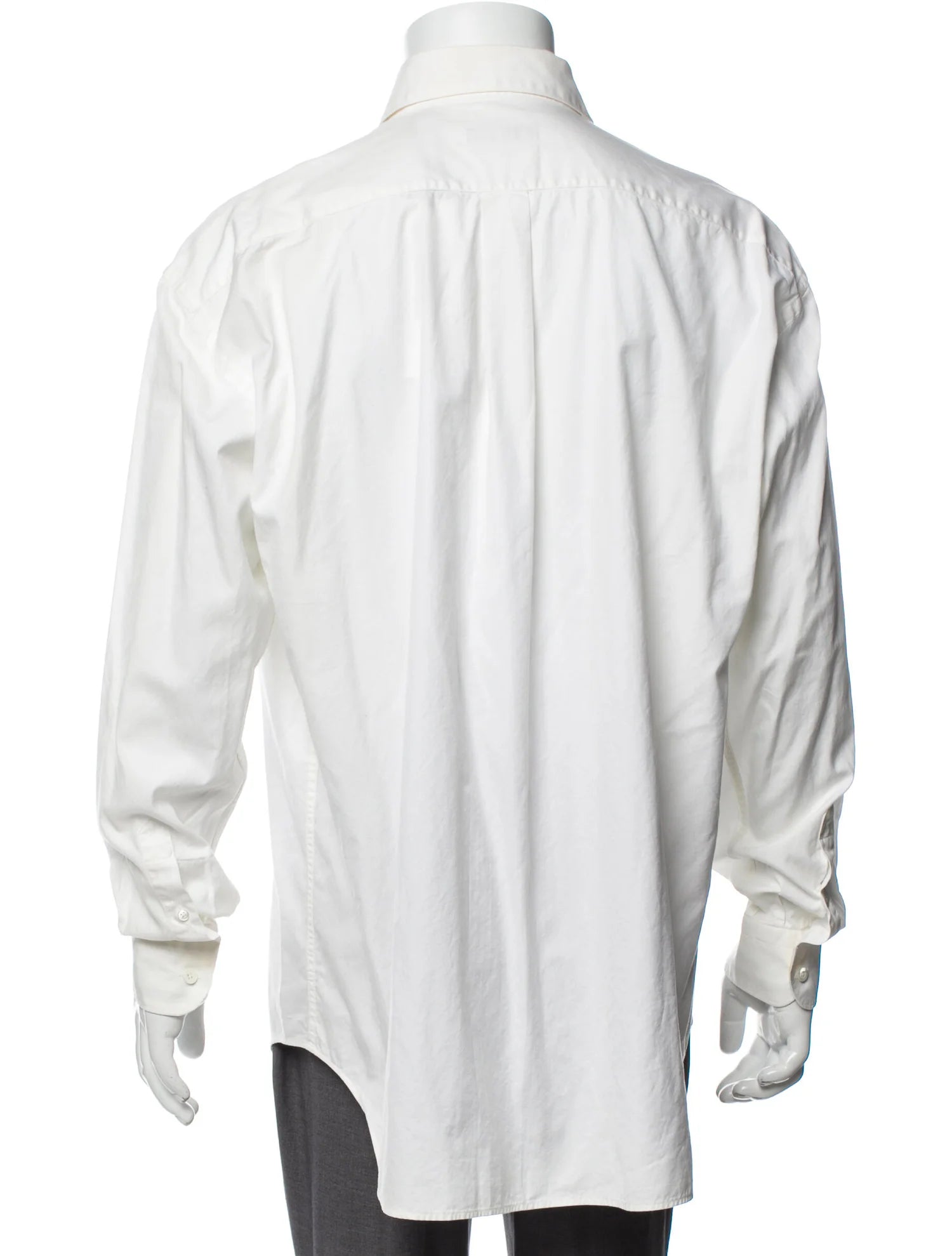 The RealReal,Burberry, Burberry White With Green Grey & Yellow Multi Colored Frontal Striped Button Up Shirt, White, Extra Extra Large-53-TagL