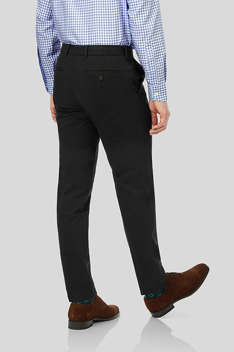 Otrium,Charles Tyrwhitt, Charles Tyrwhitt Navy Slim Fit Dress Chinos, Black, 36W-34L-Tag34
