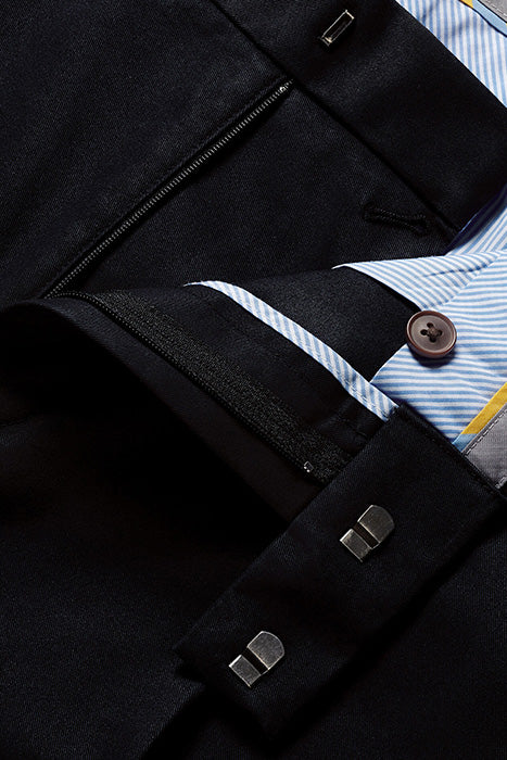 Otrium,Charles Tyrwhitt, Charles Tyrwhitt Navy Slim Fit Dress Chinos, Black, 36W-34L-Tag34