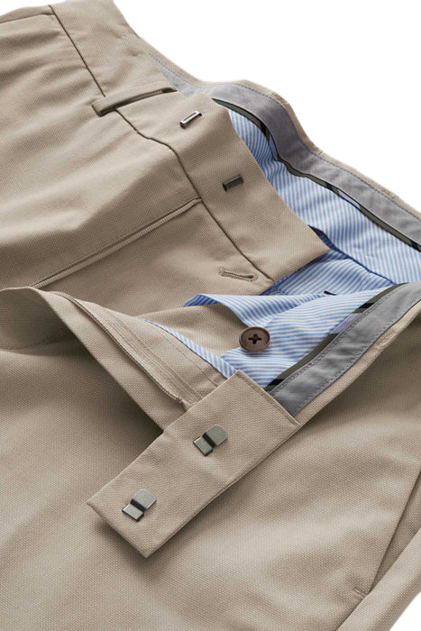 Otrium,Charles Tyrwhitt, Charles Tyrwhitt Light Beige Textured Slim Fit Stretch Dress Pants, Tan, 36W-34L-Tag36