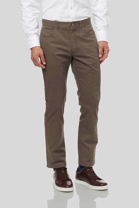 Otrium,Charles Tyrwhitt, Charles Tyrwhitt Light Brown Slim Fit 5 Pocket Cotton Stretch Pants, Brown, 34W-32L-Tag34