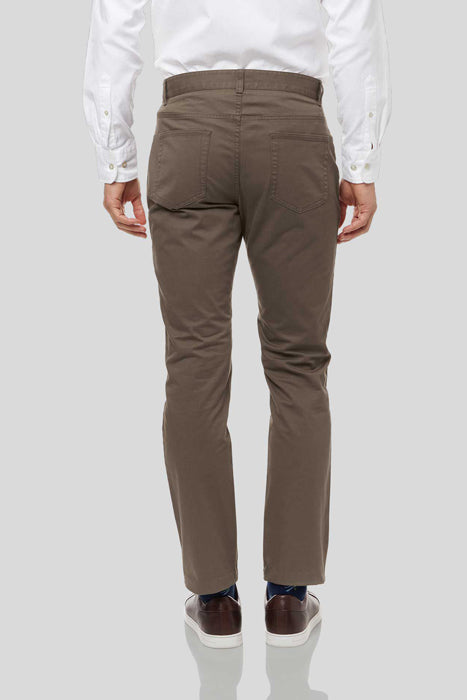 Otrium,Charles Tyrwhitt, Charles Tyrwhitt Light Brown Slim Fit 5 Pocket Cotton Stretch Pants, Brown, 34W-32L-Tag34