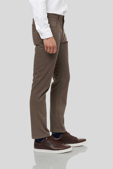Otrium,Charles Tyrwhitt, Charles Tyrwhitt Light Brown Slim Fit 5 Pocket Cotton Stretch Pants, Brown, 34W-32L-Tag34