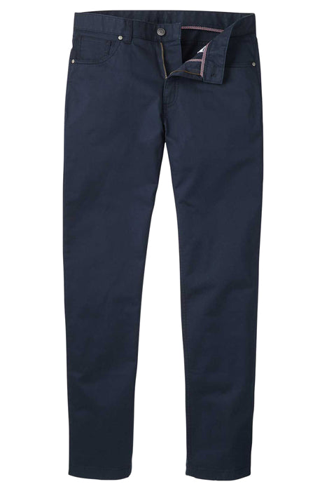 Charles Tyrwhitt Navy Slim Fit 5 Pocket Cotton Stretch Pants - 34W30L