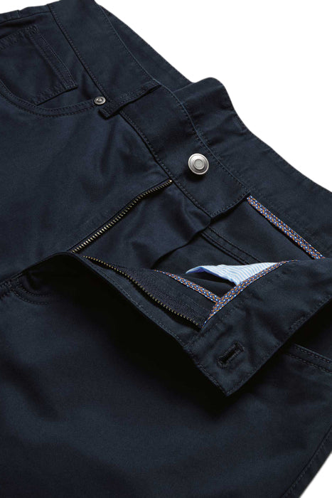 Otrium,Charles Tyrwhitt, Charles Tyrwhitt Navy Slim Fit 5 Pocket Cotton Stretch Pants, Blue, 32W-32L-Tag32