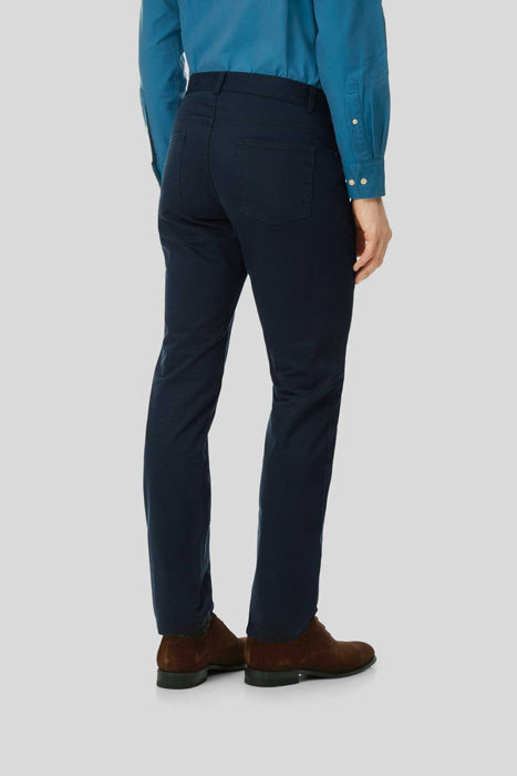Otrium,Charles Tyrwhitt, Charles Tyrwhitt Navy Slim Fit 5 Pocket Cotton Stretch Pants, Blue, 32W-32L-Tag32