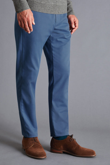 Otrium,Charles Tyrwhitt, Charles Tyrwhitt Ocean Blue Slim Fit Chino, Blue, 36W-33L-Tag36