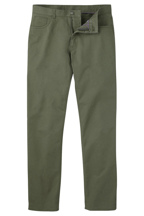 Otrium,Charles Tyrwhitt, Charles Tyrwhitt Olive Green Slim Fit 5 Pocket Cotton Stretch Pants, Green, 34W-30L-Tag34