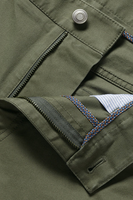 Otrium,Charles Tyrwhitt, Charles Tyrwhitt Olive Green Slim Fit 5 Pocket Cotton Stretch Pants, Green, 34W-30L-Tag34