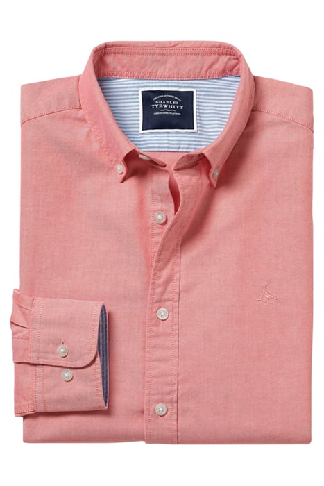 Charles Tyrwhitt Pastel Pink Slim Fit Long Sleeve Button Up Shirt