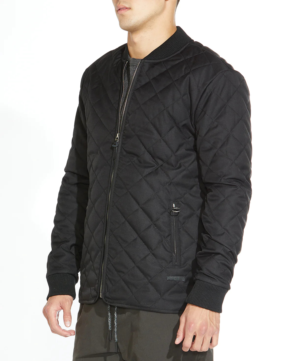 Wholesale,Civil Society, Civil Society Black Quilted Zip Up Bomber Jacket, Black, Extra Extra Large-51-TagXXL