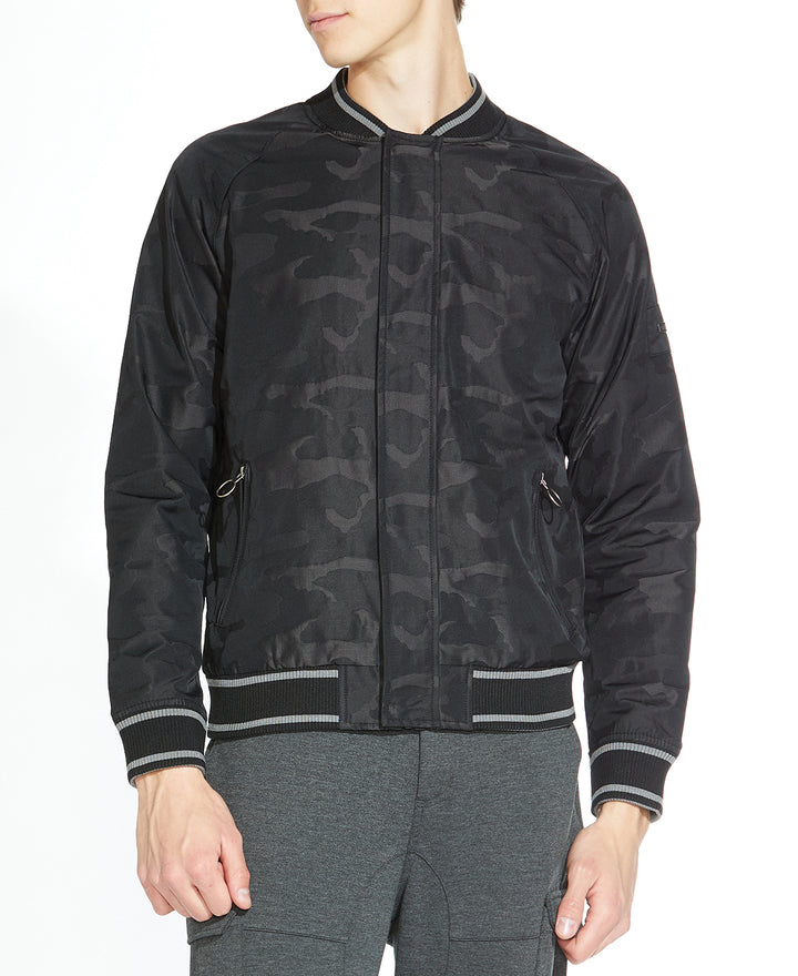 Wholesale,Civil Society, Civil Society Camo Print Lightweight Bomber Jacket, Black, Large-46-TagL