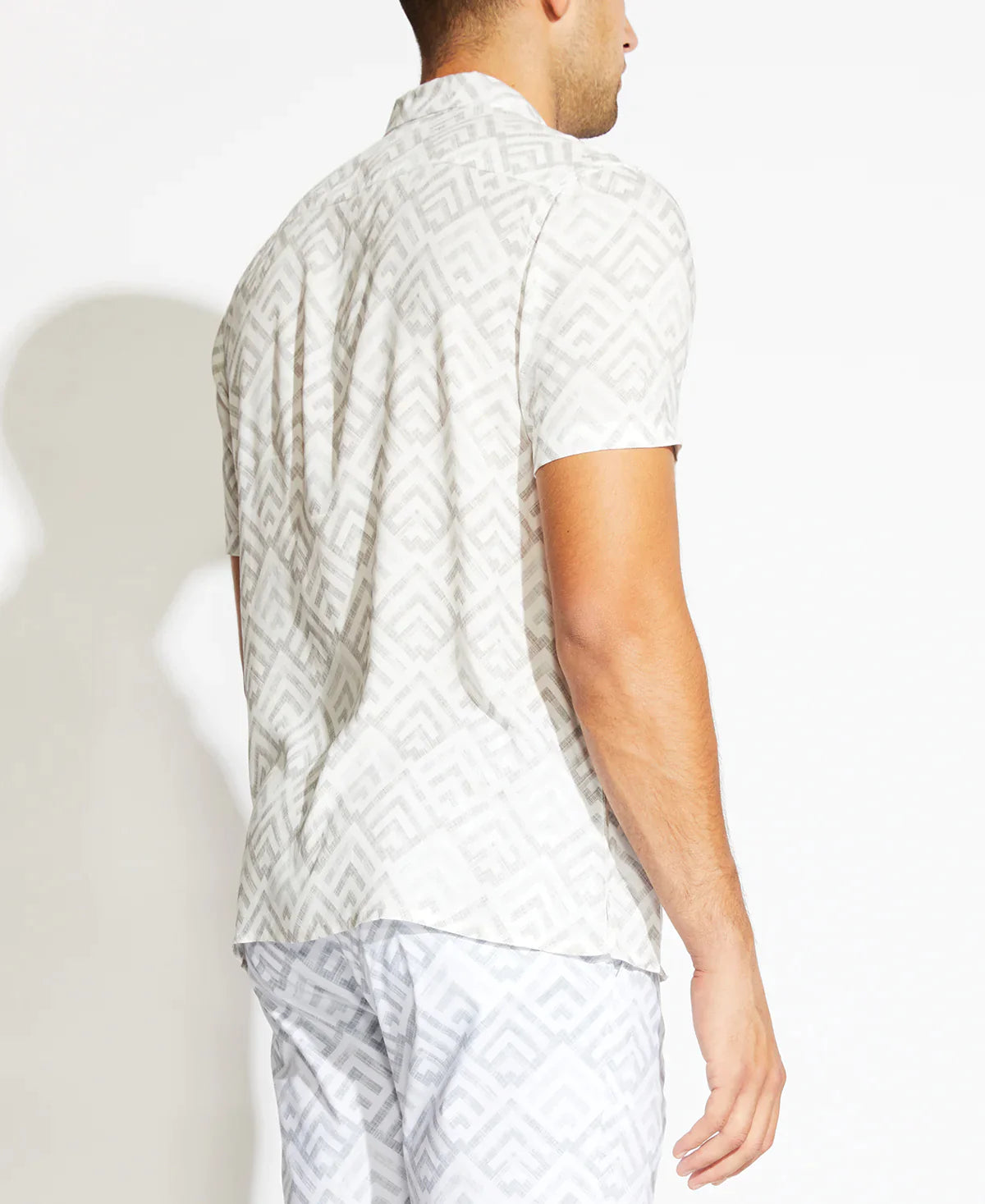 Wholesale,Civil Society, Civil Society Cream Geometric Print Short Sleeve Button Up Shirt, Cream, Extra Extra Large-52-TagXXLExtra Large-48-TagXLLarge-46-TagLMedium-45-TagMSmall-43-TagS