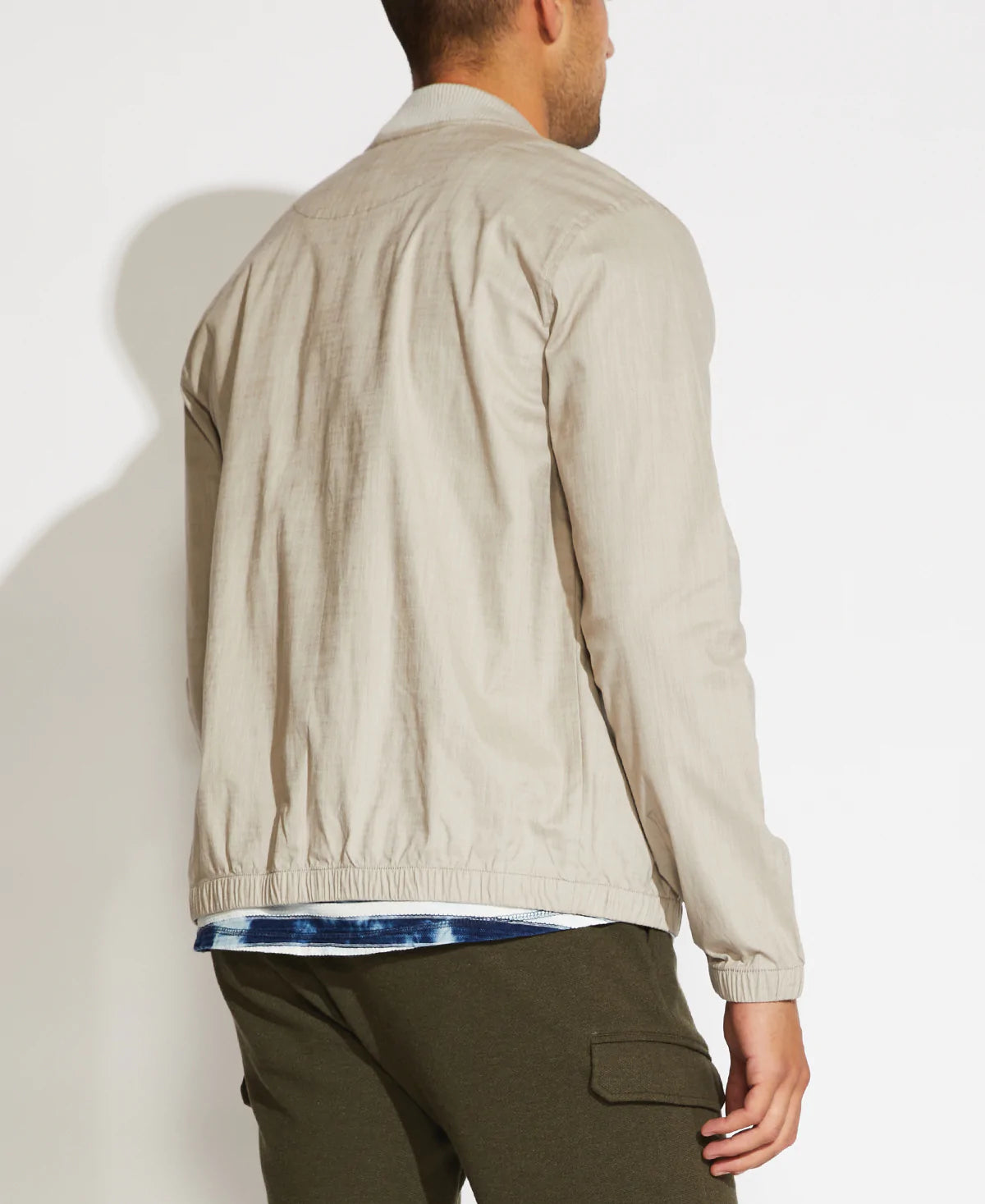 Wholesale,Civil Society, Civil Society Tan Linen Lightweight Bomber Jacket, Tan, Extra Large-51-TagXL