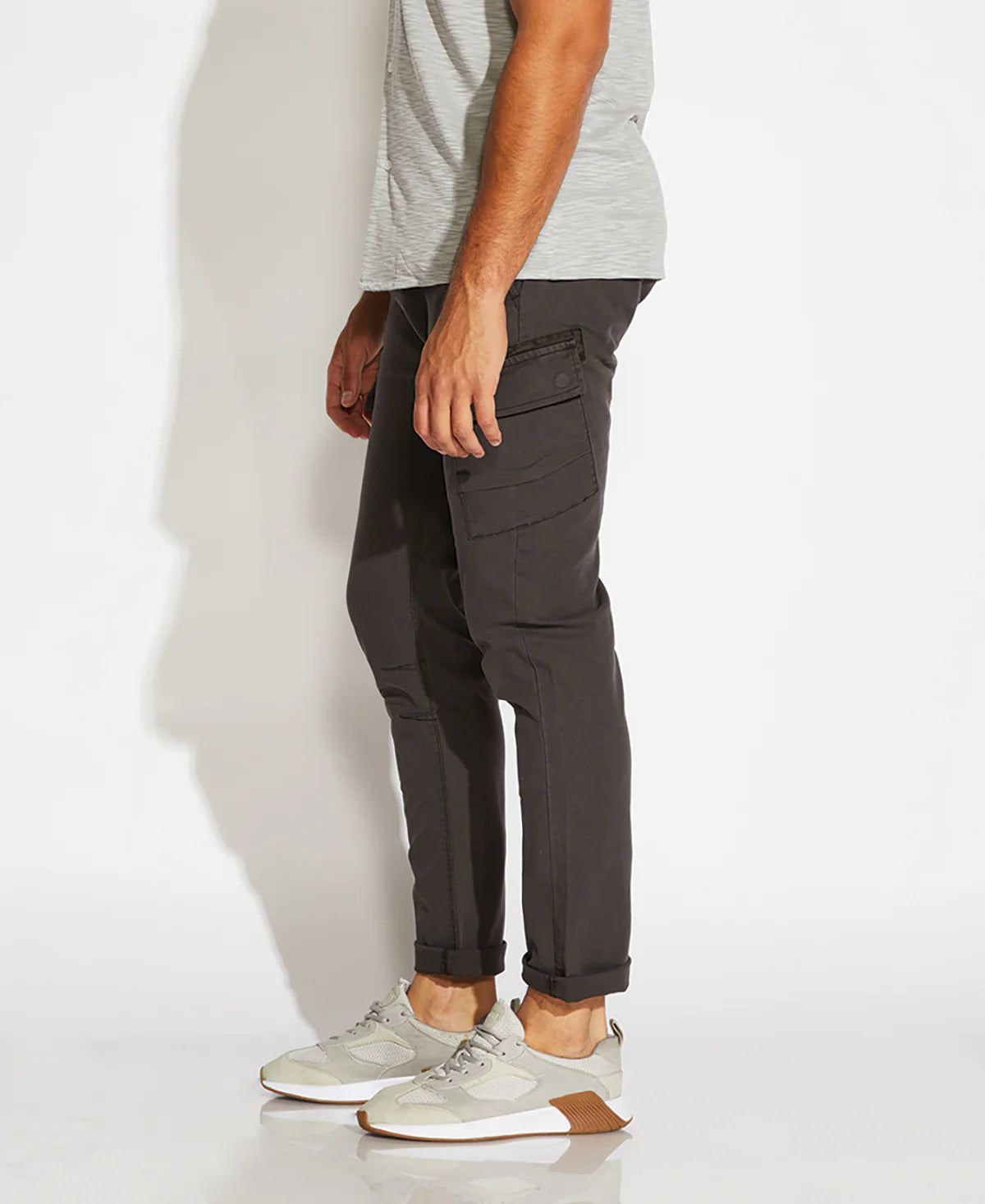 Wholesale,Civil Society, Civil Society Dark Grey Slim Fit Cargo Pants, Grey, 30W-30L-Tag30