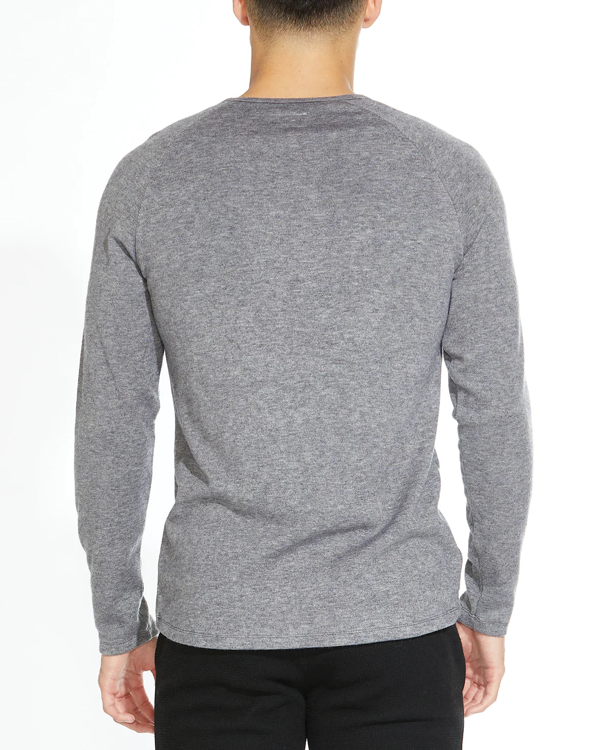 Wholesale,Civil Society, Civil Society Grey Blue Brushed Raglan Sleeve Crewneck T-shirt, Grey, Large-42-TagL