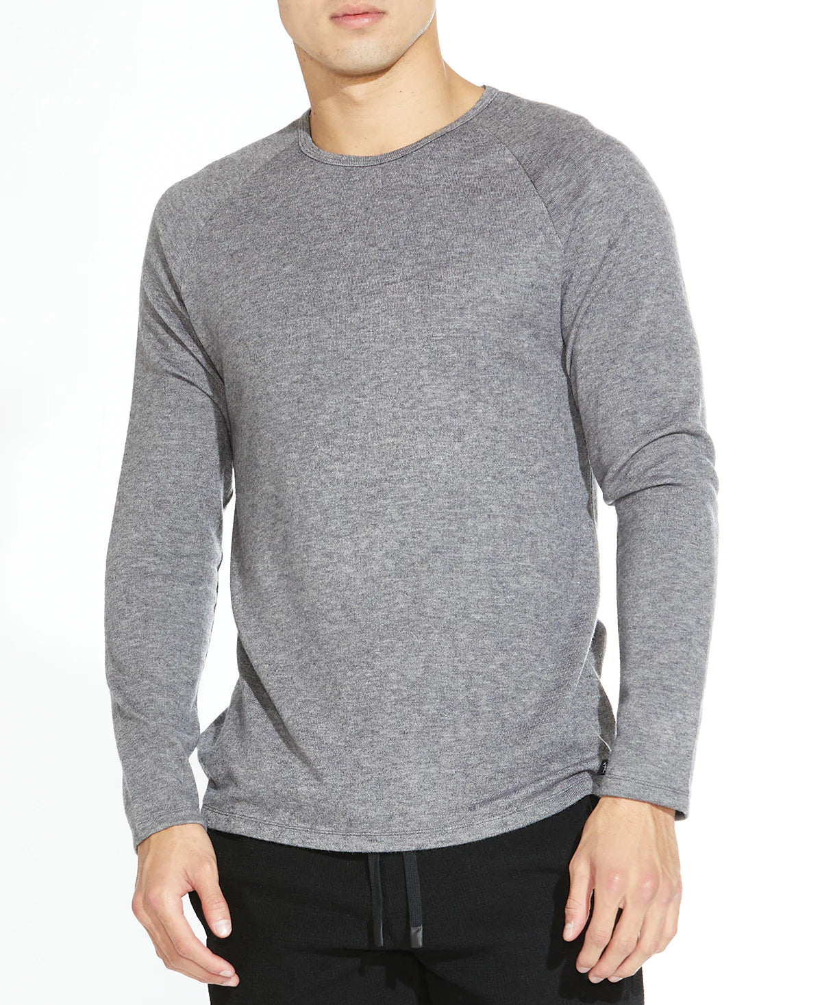 Wholesale,Civil Society, Civil Society Grey Blue Brushed Raglan Sleeve Crewneck T-shirt, Grey, Medium-41-TagL