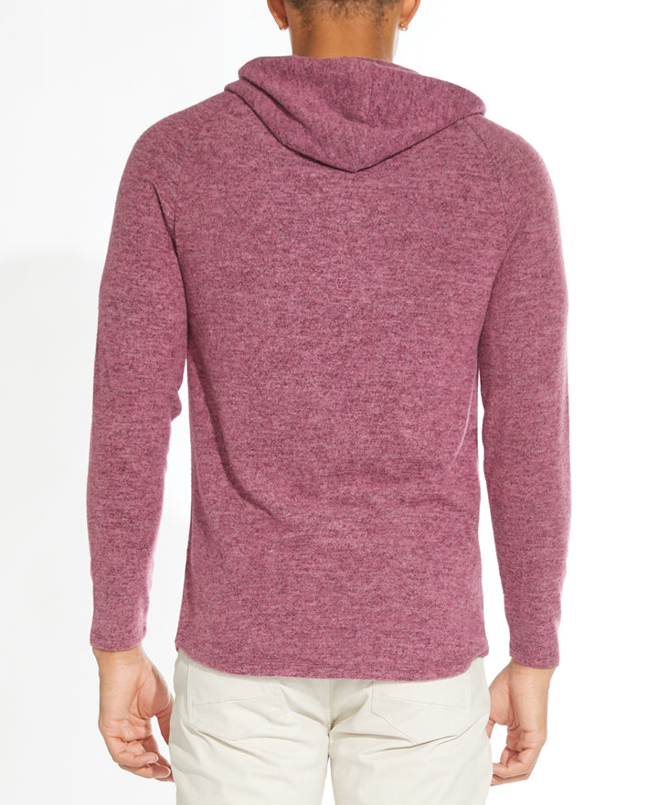 Wholesale,Civil Society, Civil Society Heather Burgundy Brushed Knit Hoodie, Red, Extra Large-45-TagXL