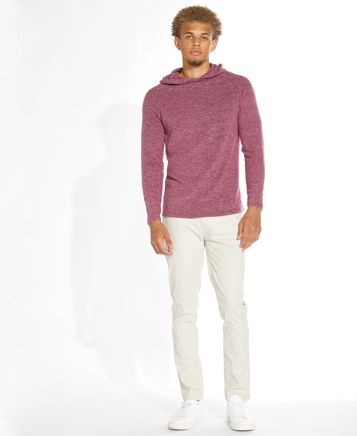 Wholesale,Civil Society, Civil Society Heather Burgundy Brushed Knit Hoodie, Red, Extra Large-46-TagXL
