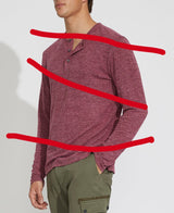 Test Only - Civil Society Heather Burgundy Knit Henley