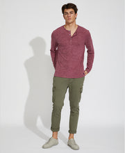 Wholesale,Civil Society, Civil Society Heather Burgundy Knit Henley, Red, Large-43-TagL