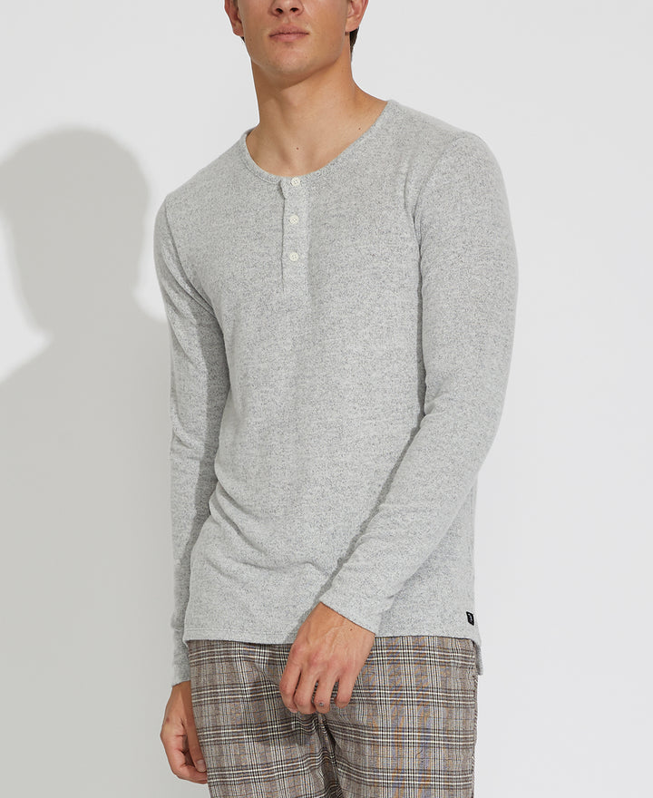 Wholesale,Civil Society, Civil Society Heather Light Gray Knit Henley, Grey, Large-43-TagL